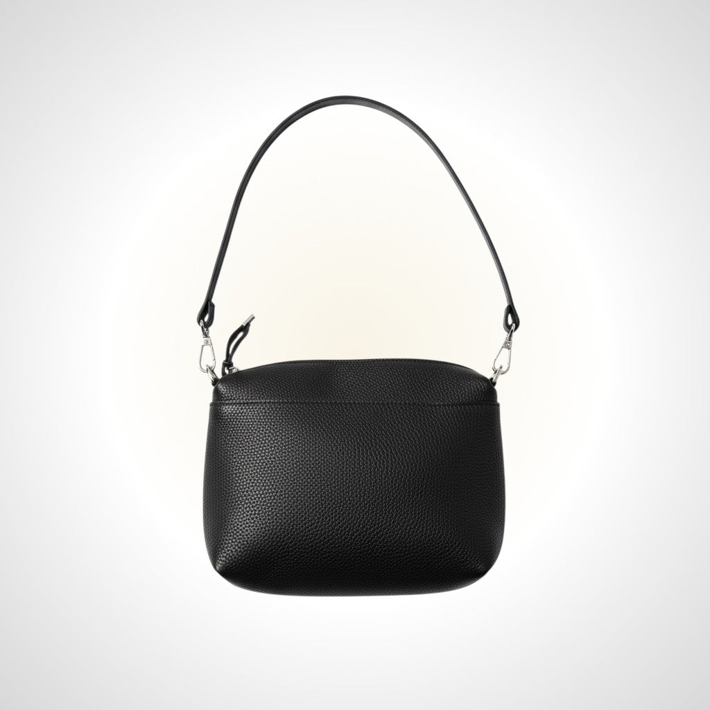 Sac à main en cuir ROBIN à deux anses – Noir