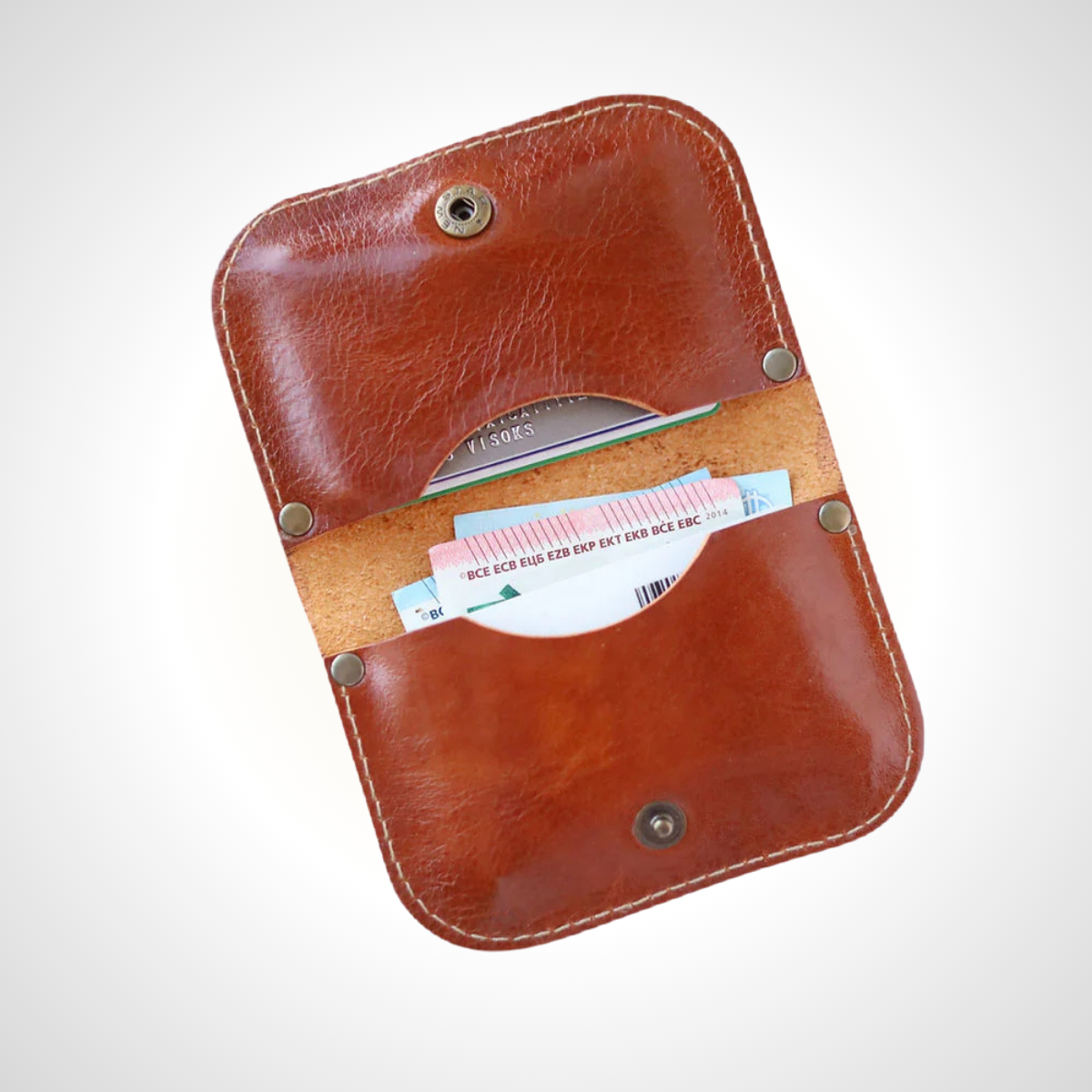 Portefeuille SUNDAY – Brun gingembre brillant