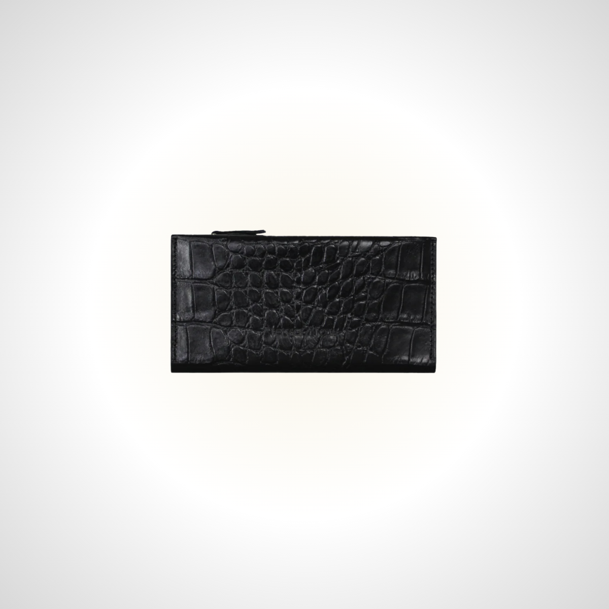 Portefeuille en cuir TAAL - Noir Croco