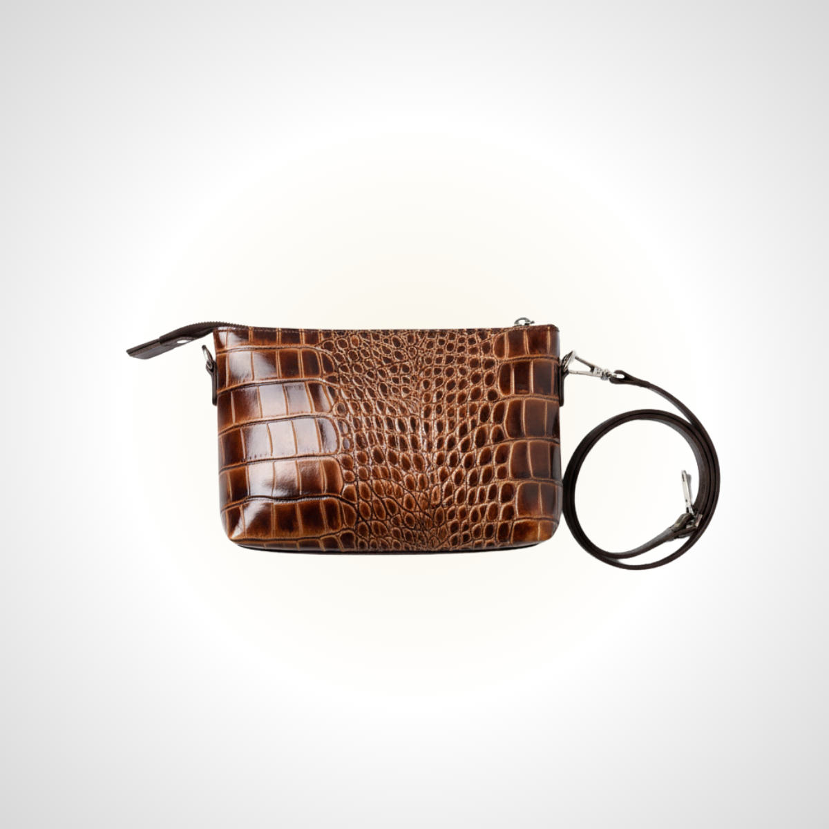 Sac en cuir TOMMY à deux anses – Motif alligator