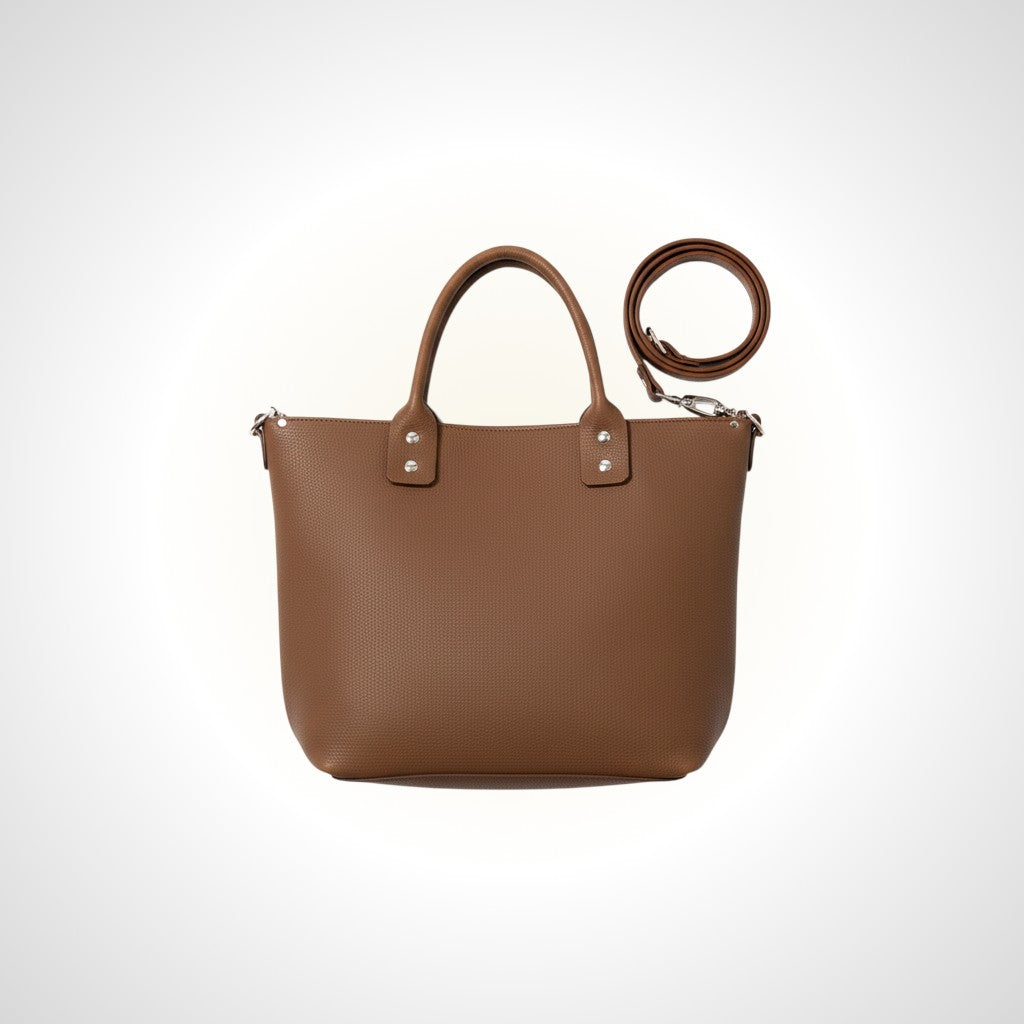 Sac à main en cuir MIGLE – Cappuccino